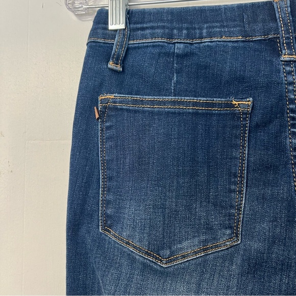 Judy Blue Dark Indigo Pull on Flare High Rise Denim Jeans Boho Stretch Size 27 - Picture 4 of 15